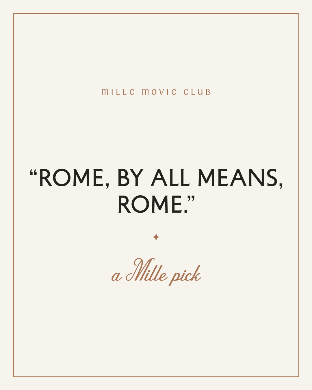Roman Holiday screening details — Mille Movie Club, Parkway Theater Minneapolis, July 21