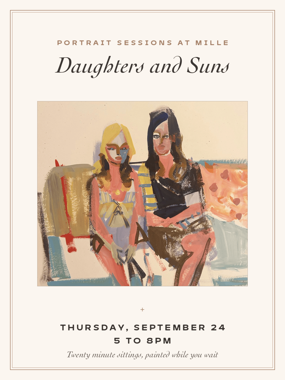 MILLE Event Ticket DAUGHTERS AND SUNS PORTRAIT SESSIONS - SEPTEMBER 24th