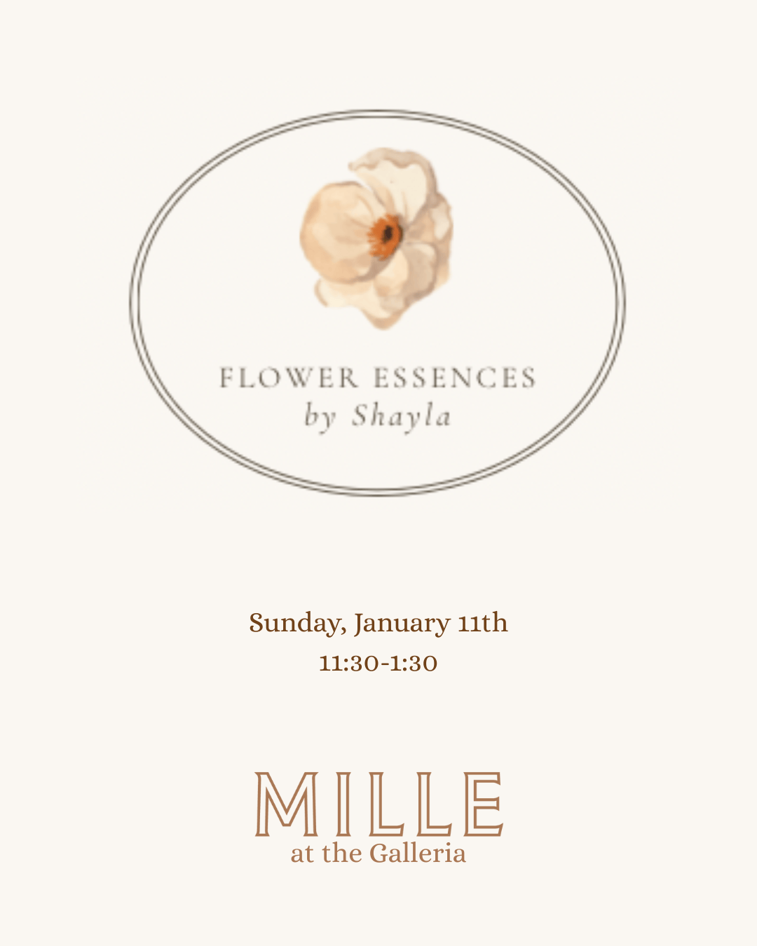 MILLE FLOWER ESSENCES BY SHAYLA - JANUARY 11TH
