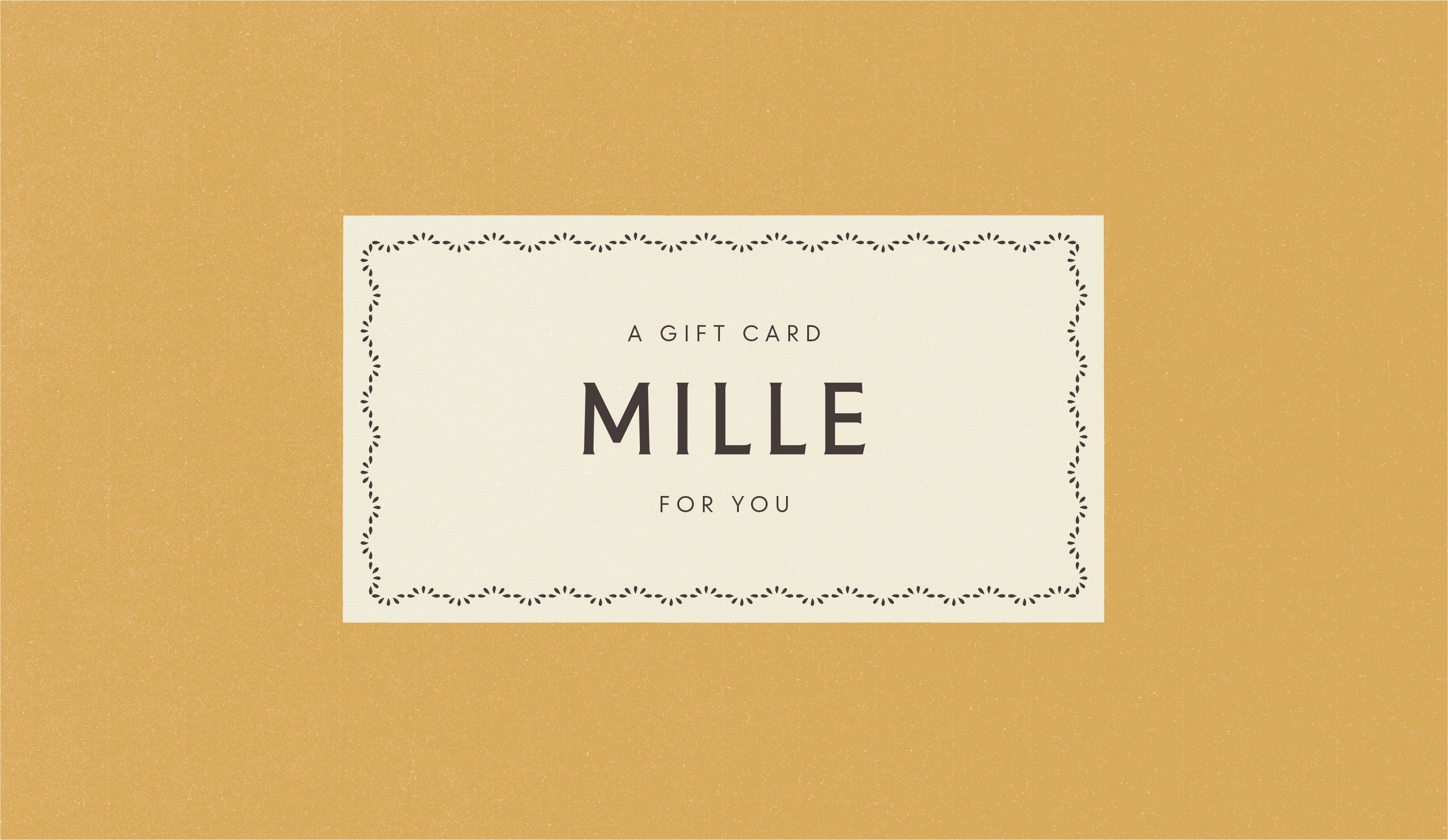 MILLE Gift Card Gift Card