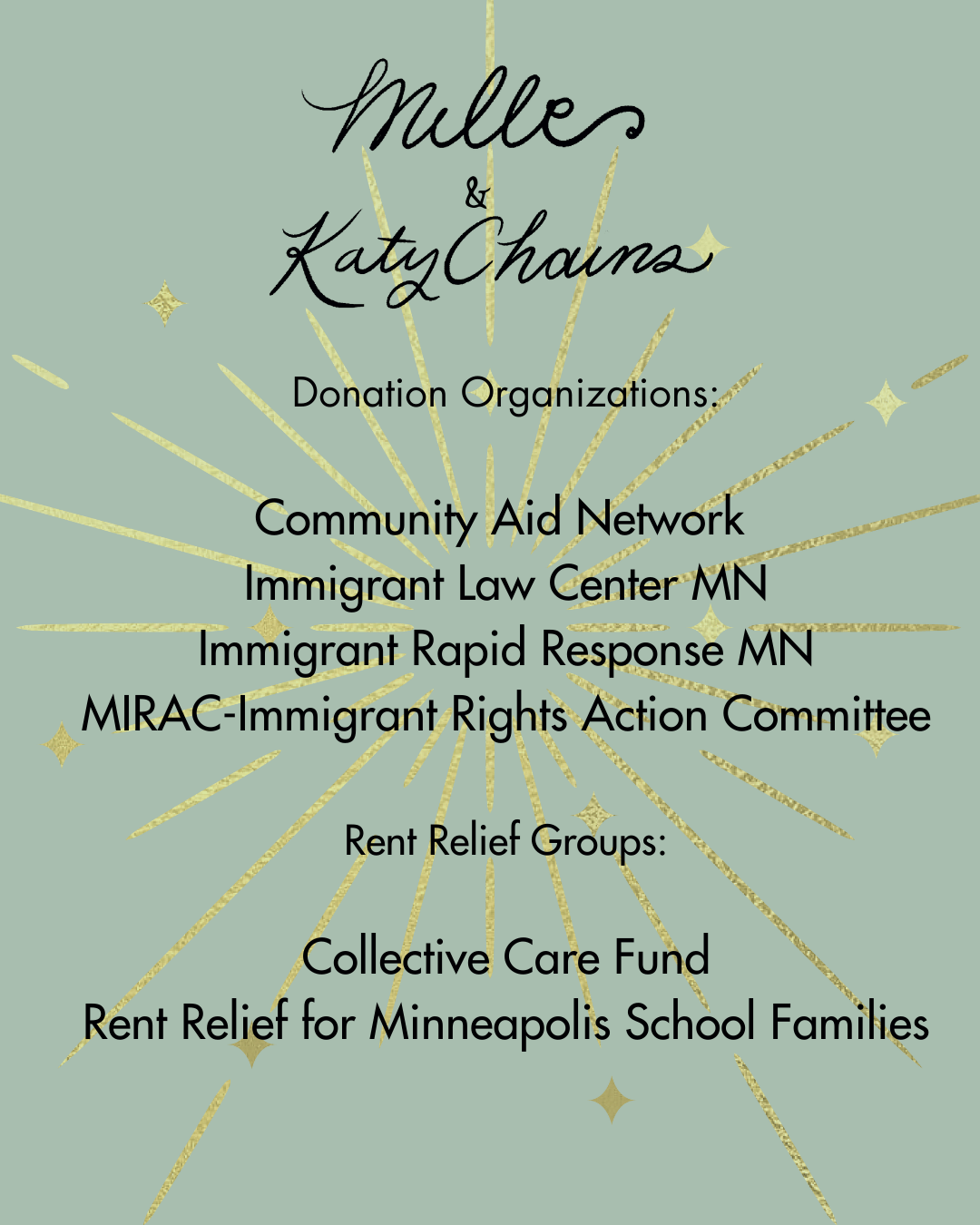 MILLE KATY CHAINS CHAINSTITCHING JAN 31st