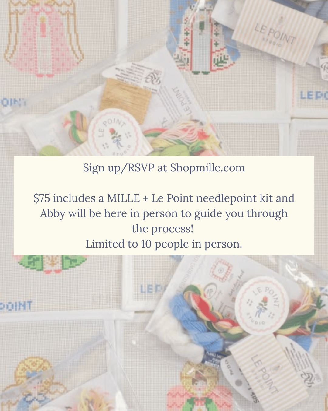 MILLE LE POINT NEEDLEPOINT CLASS - JANUARY 17TH