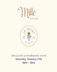 MILLE LE POINT NEEDLEPOINT CLASS - JANUARY 17TH