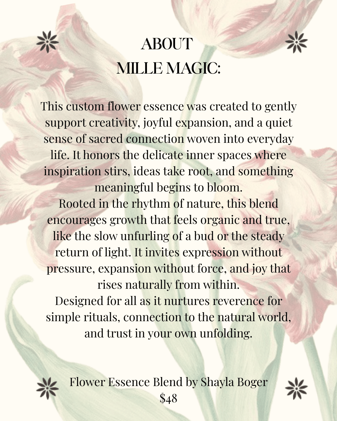 MILLE MILLE MAGIC LAUNCH - A NEW FLOWER ESSENCE BY SHAYLA - APRIL 10TH