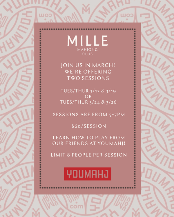 MILLE MAHJONG CLUB LESSONS WITH YOUMAHJ - MARCH — view 2
