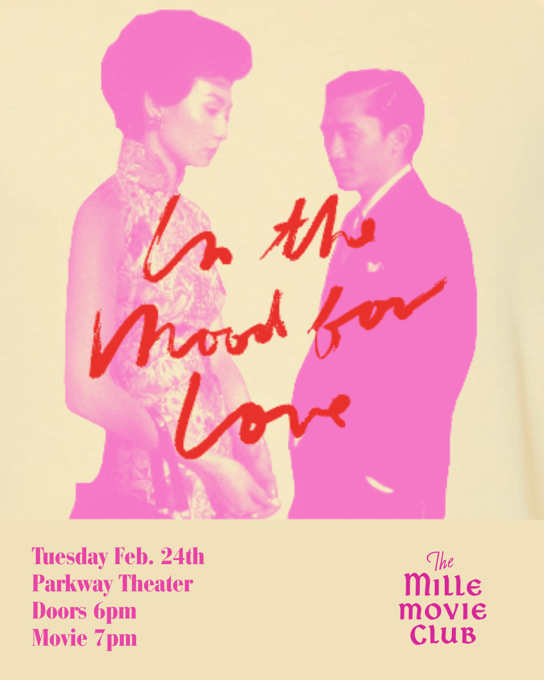 MILLE MILLE MOVIE CLUB - IN THE MOOD FOR LOVE - FEBRUARY 24th