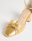 MILLE Shoes Zelda Block Heel in Gold