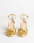 MILLE Shoes Zelda Block Heel in Gold