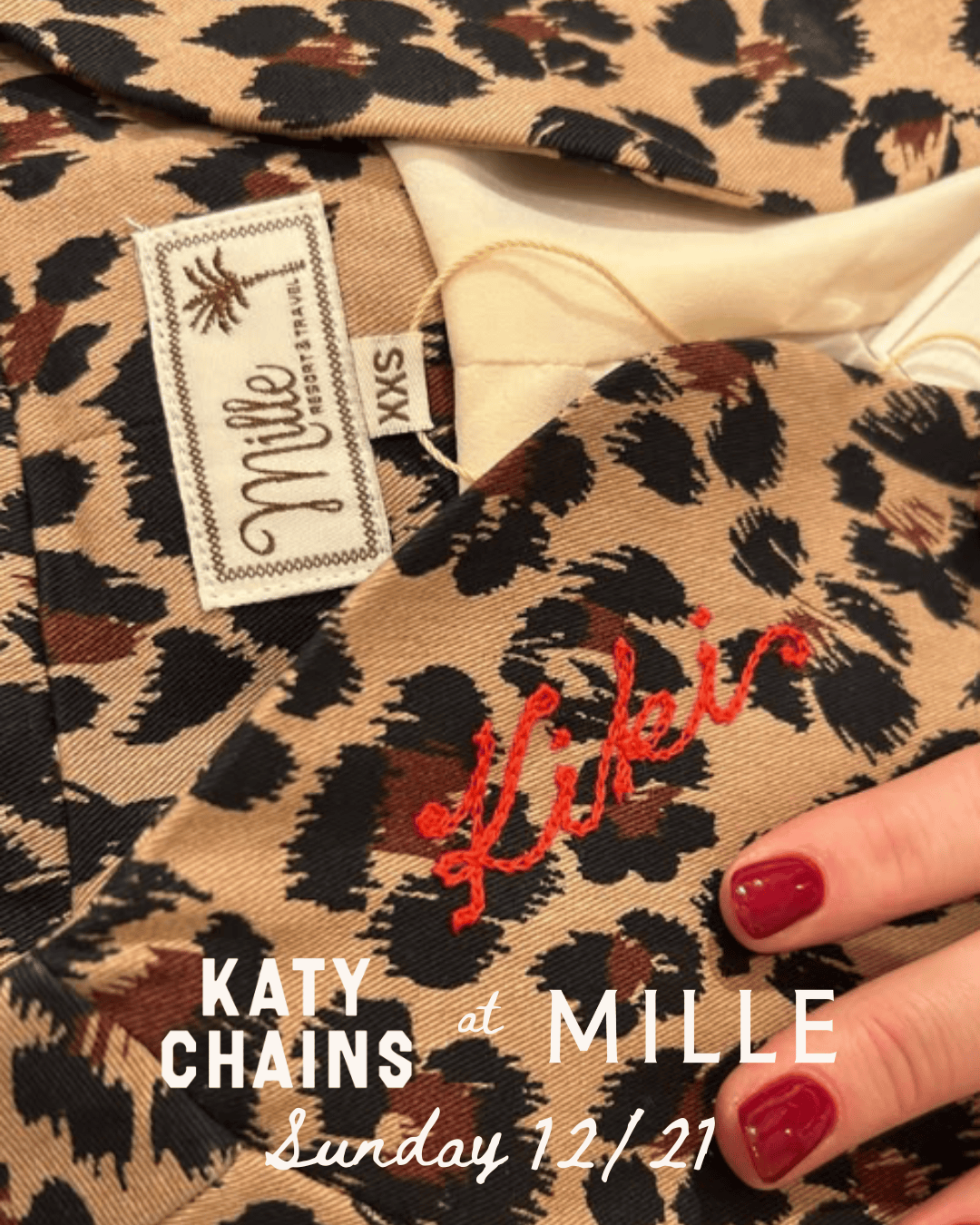 MILLE SOLSTICE EVENT - KATY CHAINS CHAINSTITCHING DEC 21st