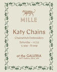 CHAINSTITCHING EVENT - KATY CHAINS NOV 22ND