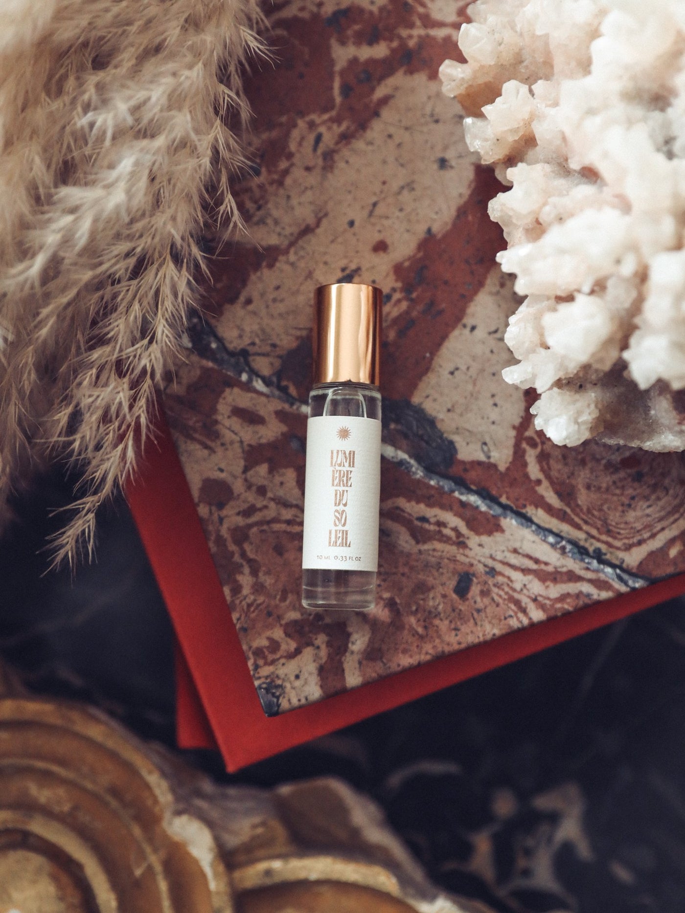 MILLE Lumière du Soleil – amber jojoba perfume oil bottle