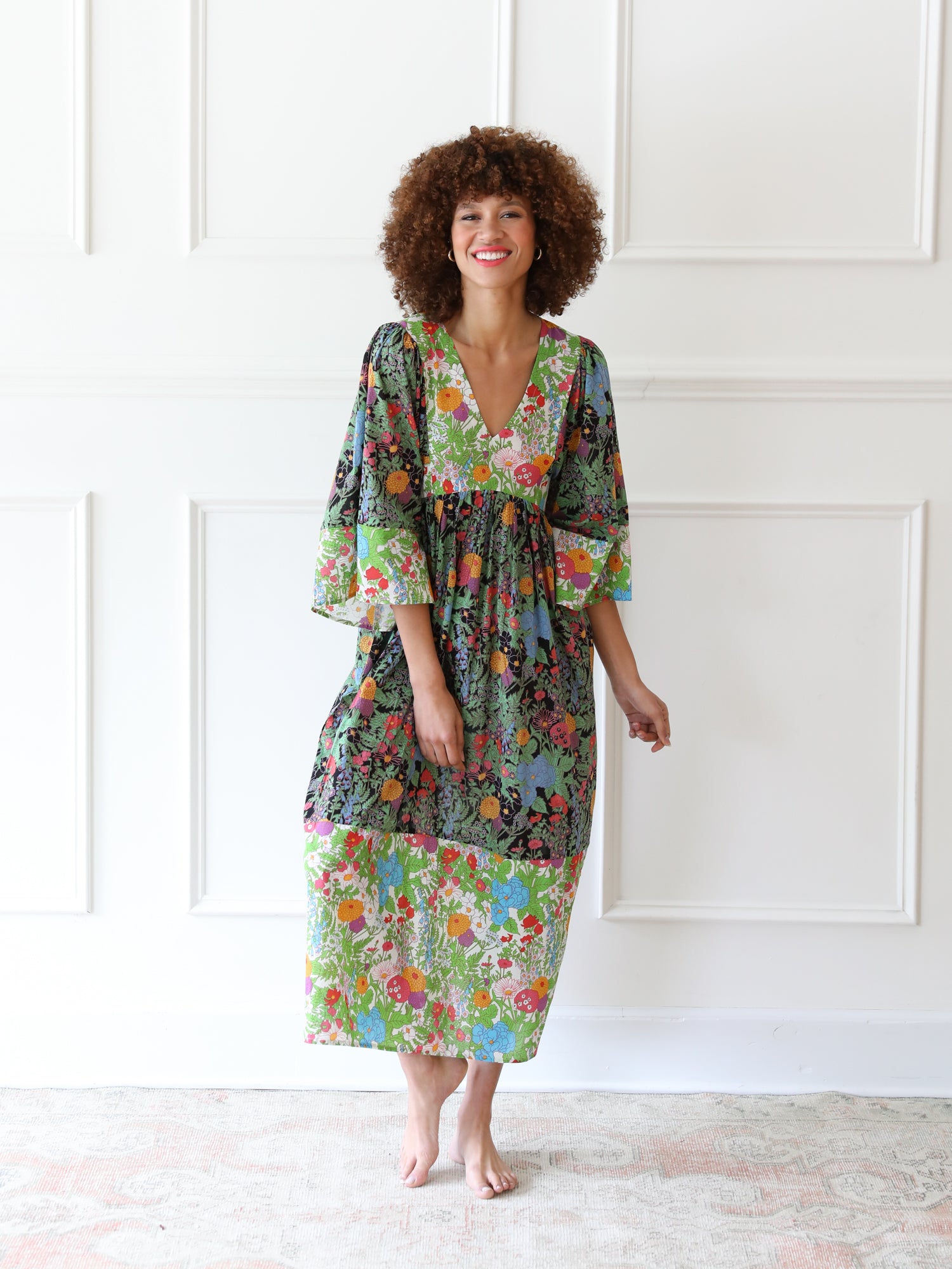 MILLE Clothing Adele Dress in Botanica Patchwork