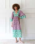 MILLE Clothing Adele Dress in Purple Rose Patchwork