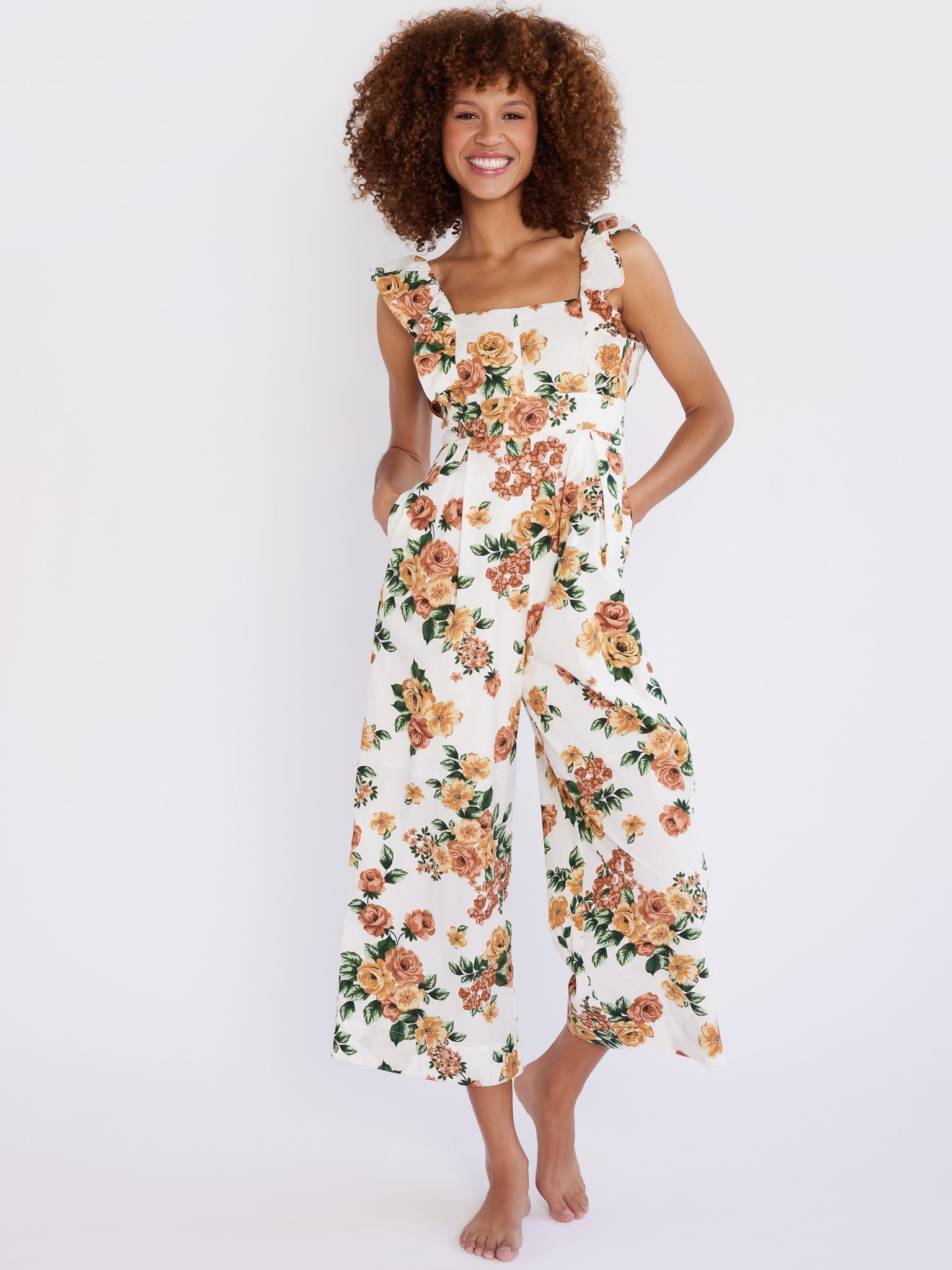 MILLE Clothing Alessia Jumpsuit in Antique Rose Floral