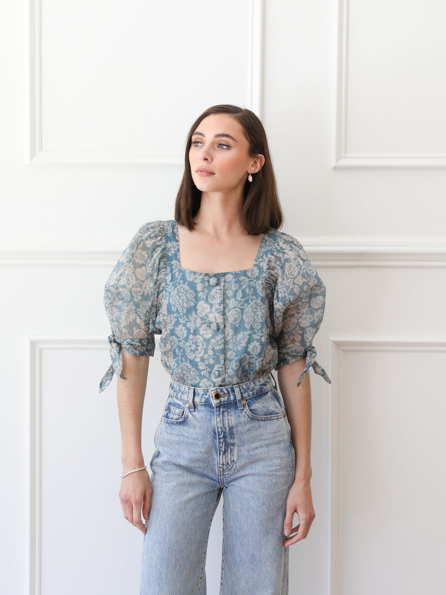 MILLE Clothing Alma Top in Blue Mist