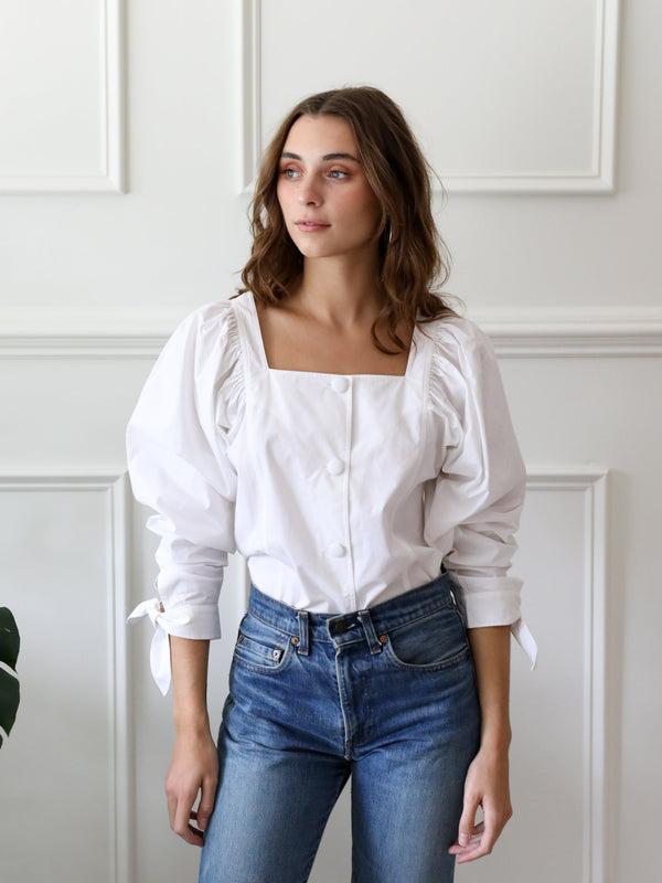 Alma Top in White — view 1