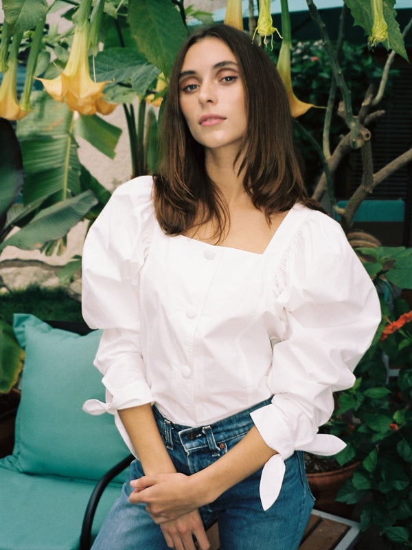 Alma Top in White — view 6
