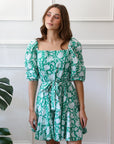 MILLE Clothing Anais Dress in Green Zinnia