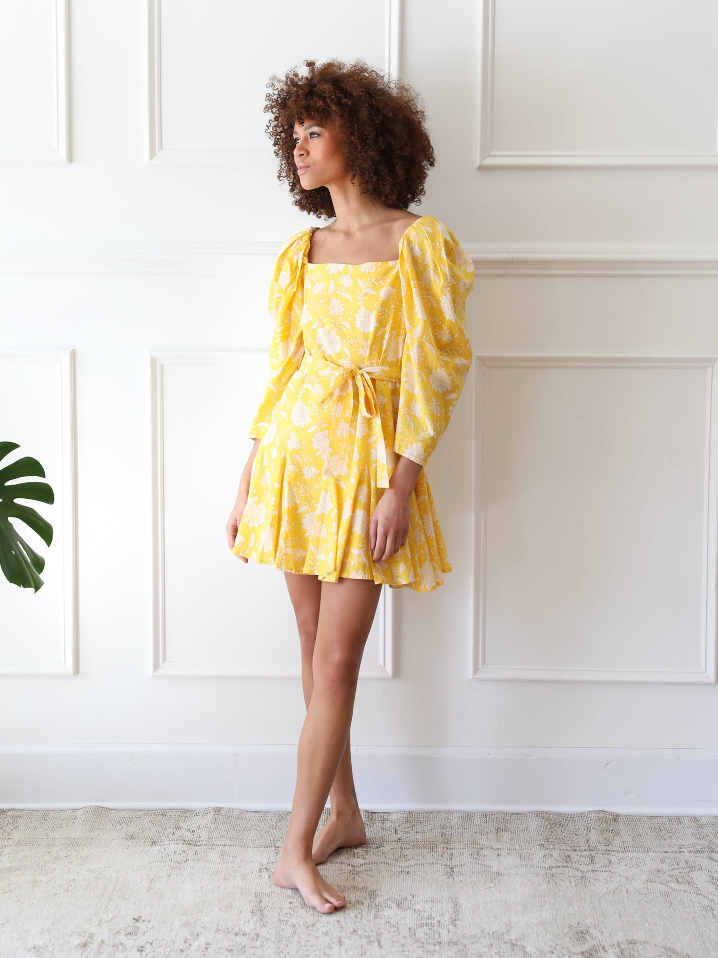 MILLE Clothing Anais Dress in Yellow Zinnia