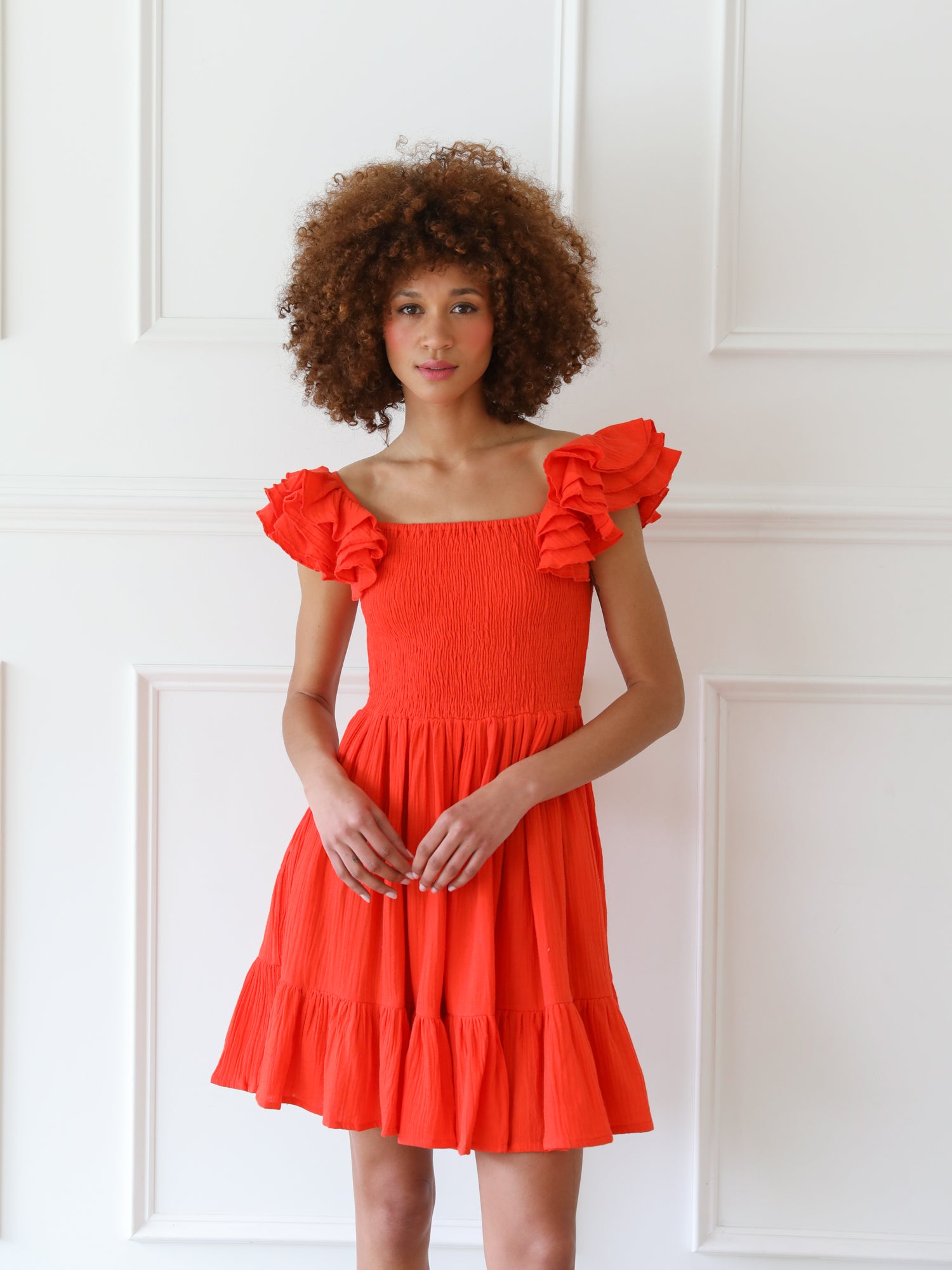 Bea Dress in Poppy Double Gauze – MILLE