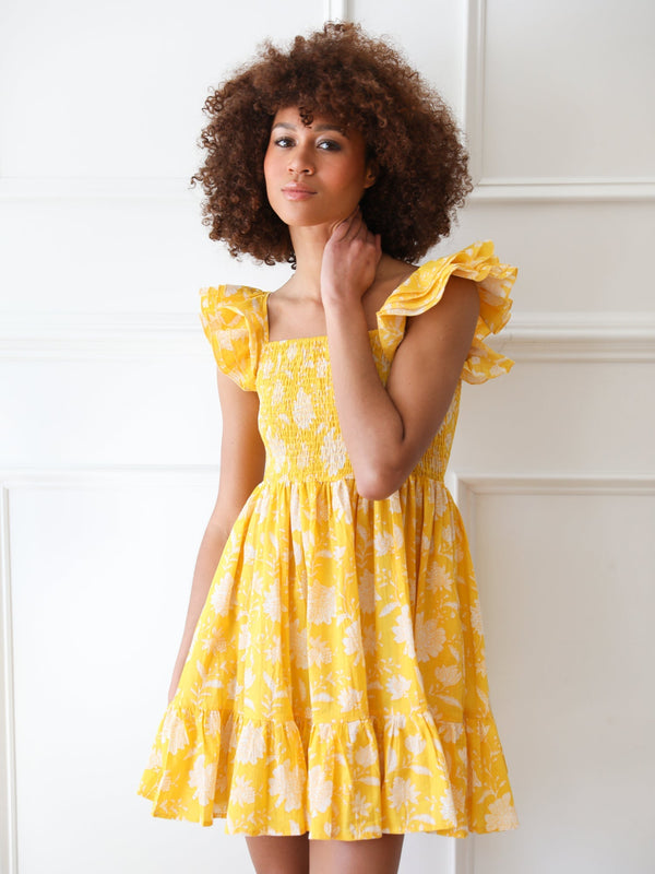 Bea Dress in Yellow Zinnia — view 6