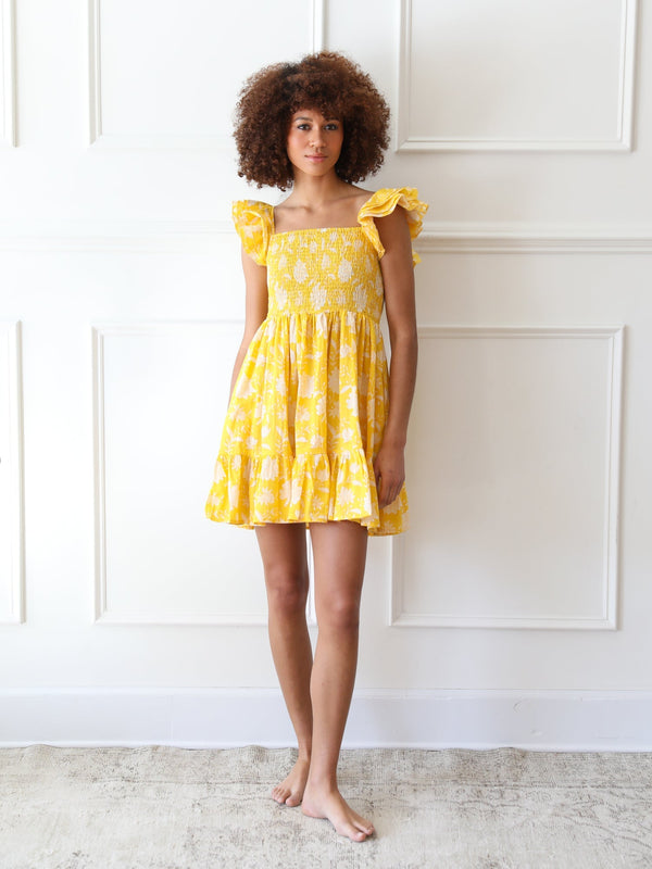 Bea Dress in Yellow Zinnia — view 2