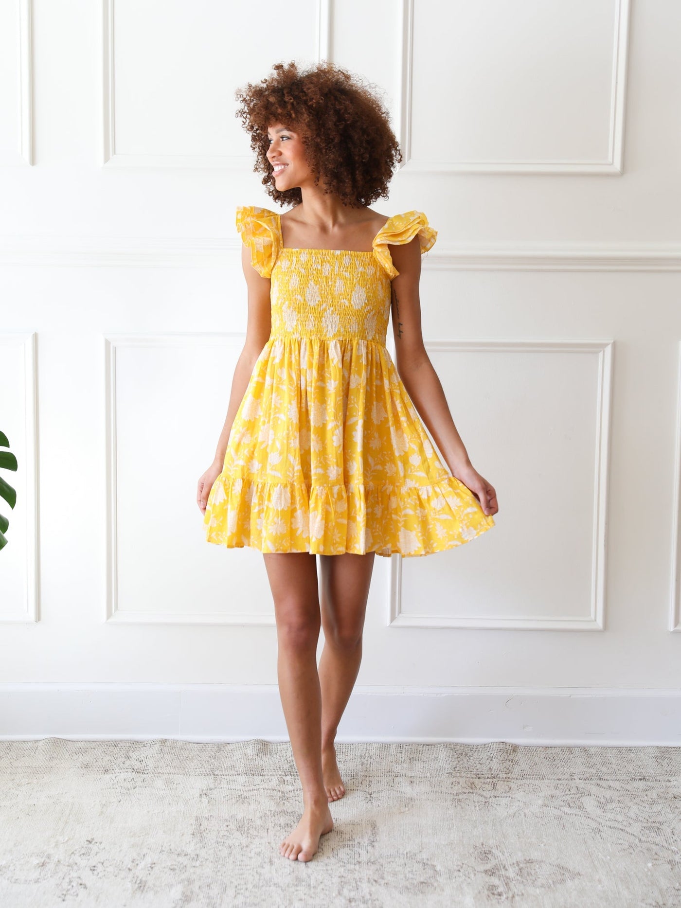 MILLE Clothing Bea Dress in Yellow Zinnia