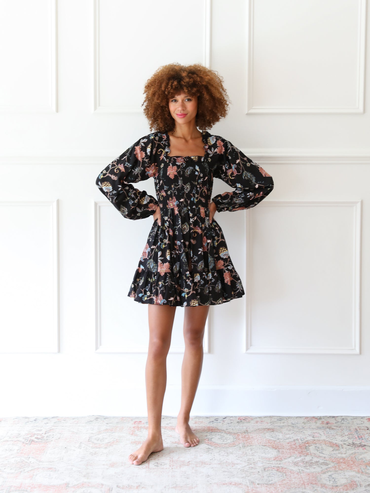 ★Karen Millen★パームボーダーコットンボイルマキシビーチ着物 カップ付き丸編みキャミソールマルチボーダー（キャミソール