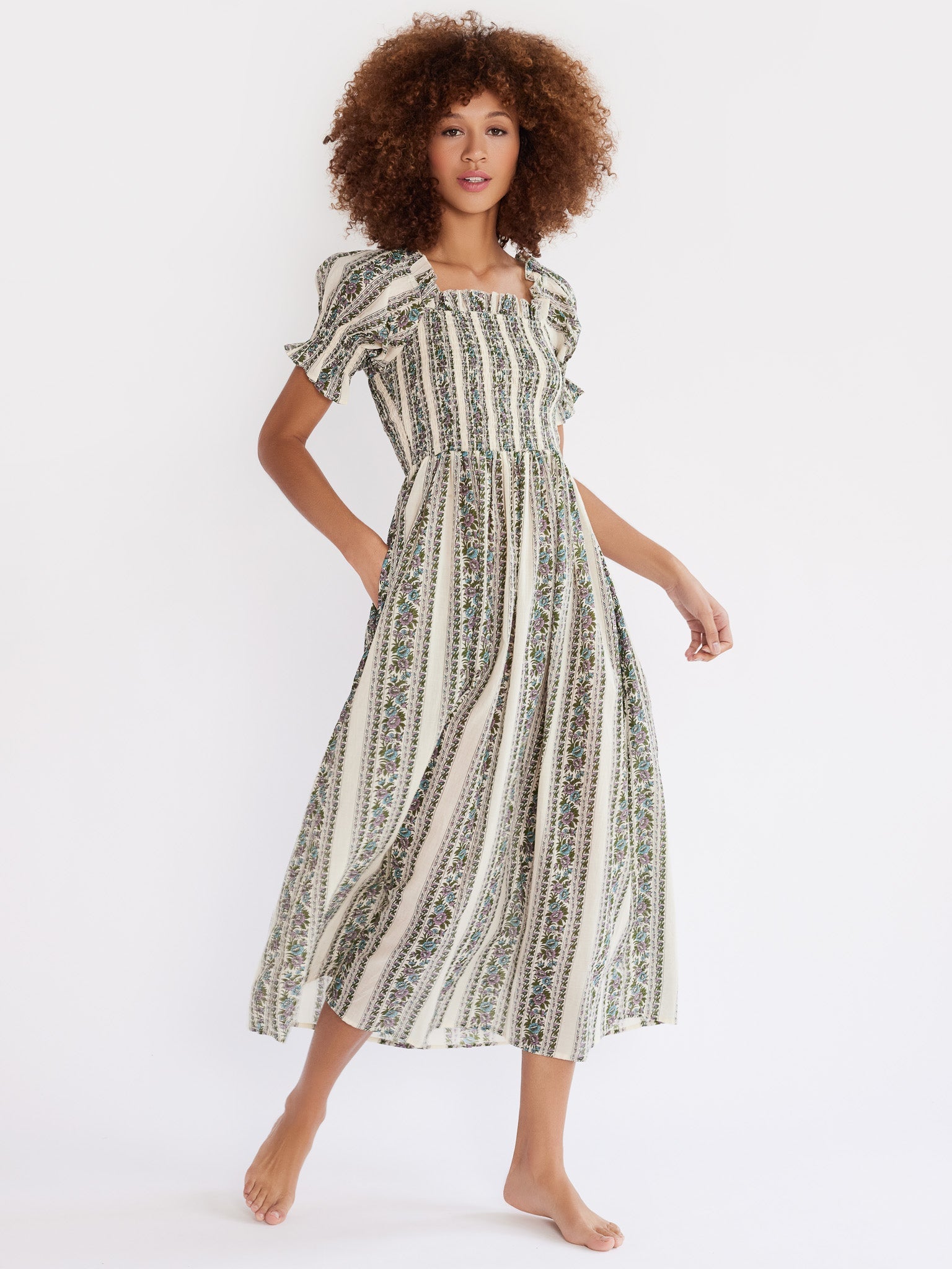 MILLE Clothing Cate Dress in Goa Stripe