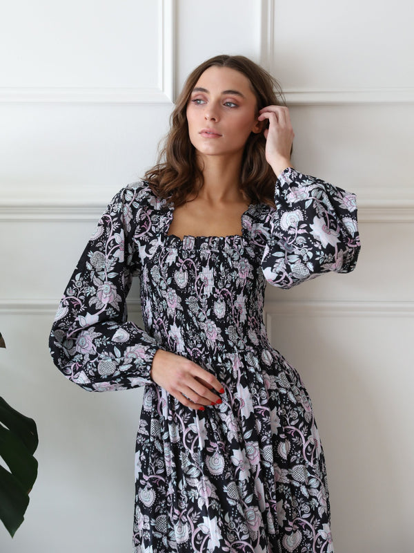 Catherine Dress in Tropical Night — view 5