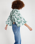 MILLE Clothing Charlie Top in Green Bouquet