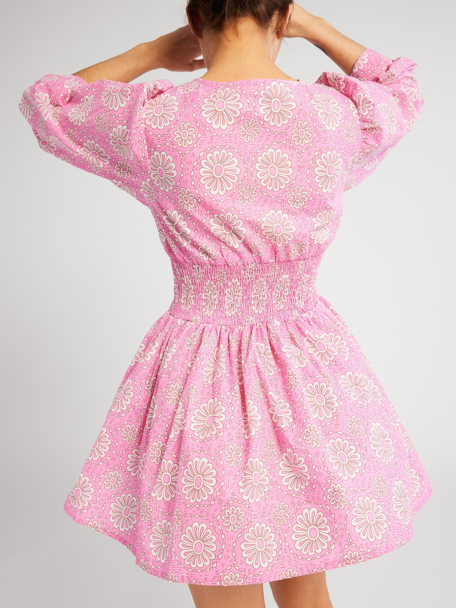 MILLE Clothing Claudia Dress in Pink Daisy