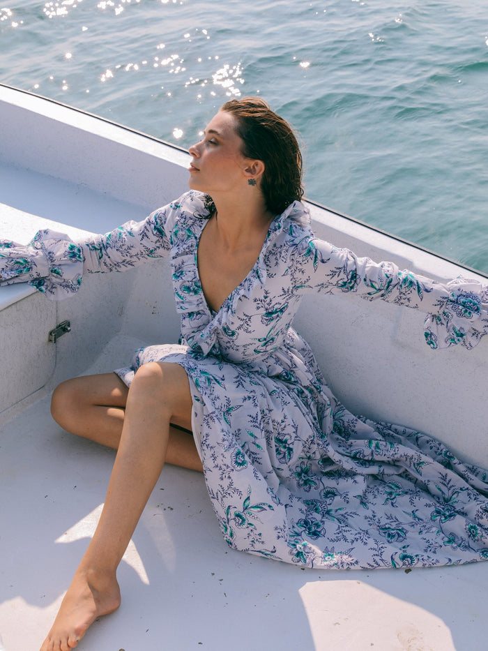 Elisabetta Dress in Cornflower