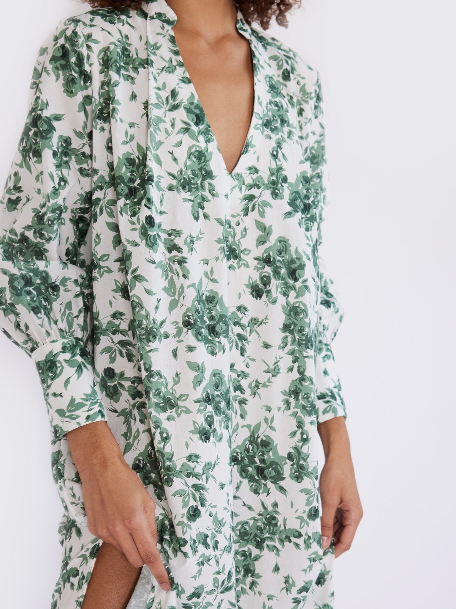 MILLE Clothing Esther Dress in Green Bouquet