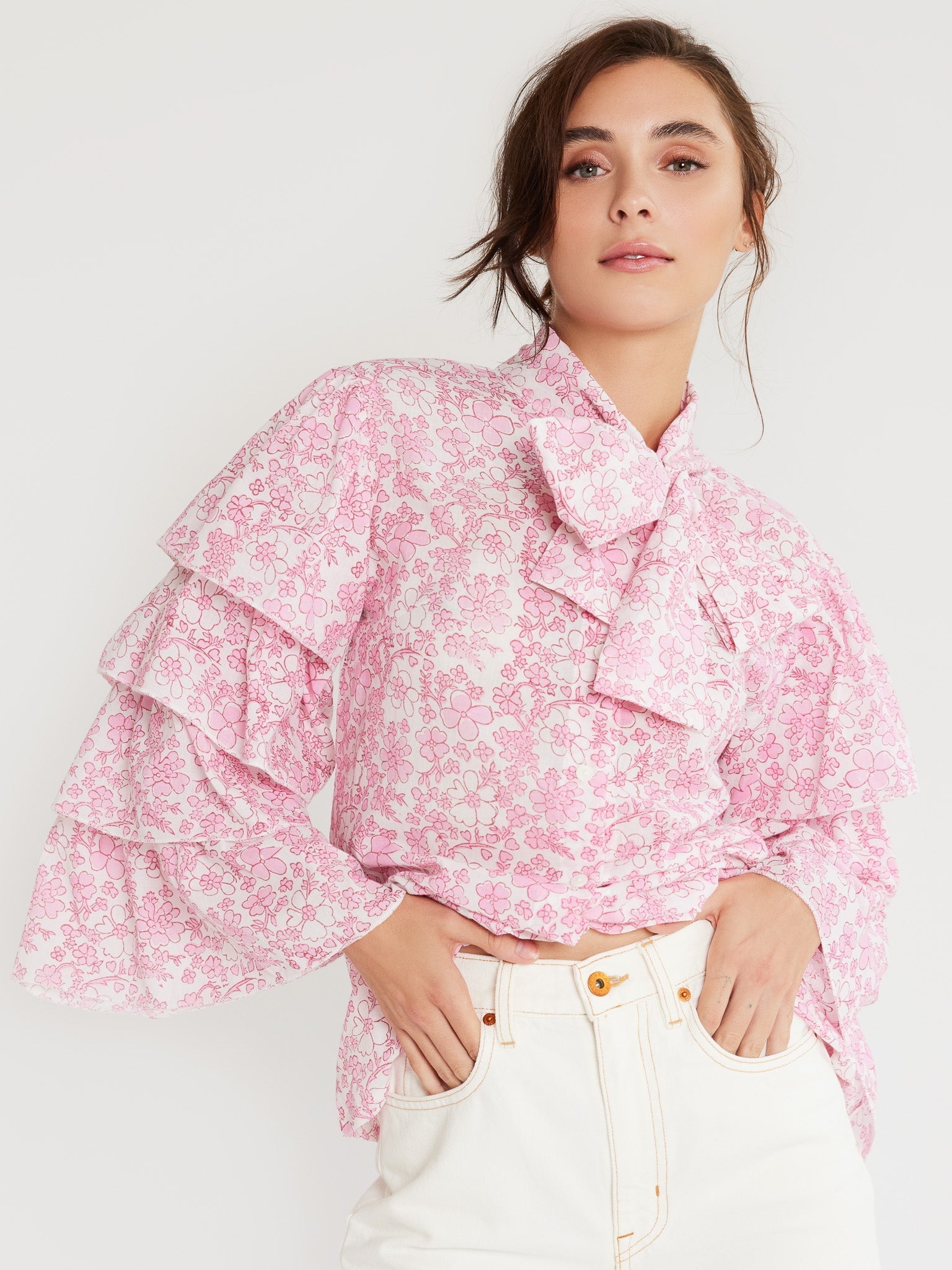 MILLE Clothing Fifi Top in Jaipur Floral