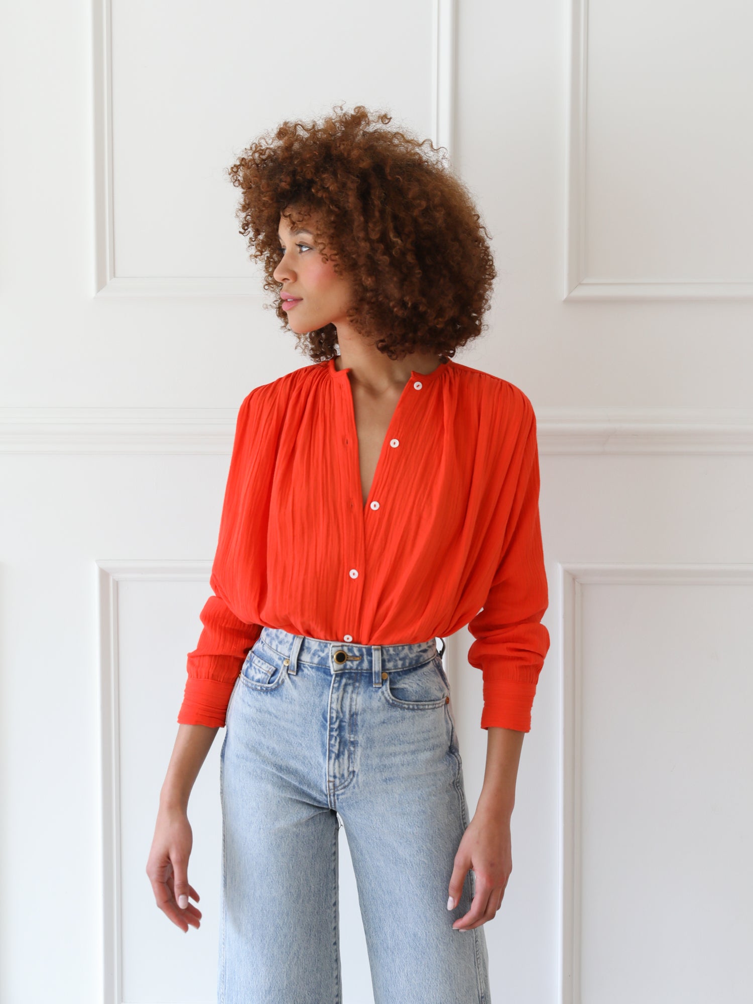 MILLE Clothing Florian Top in Poppy