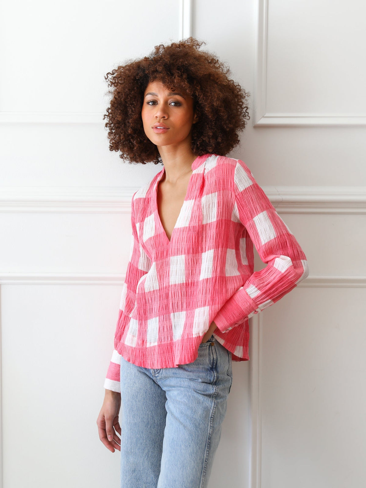 Freya Top in Watermelon — The cloth