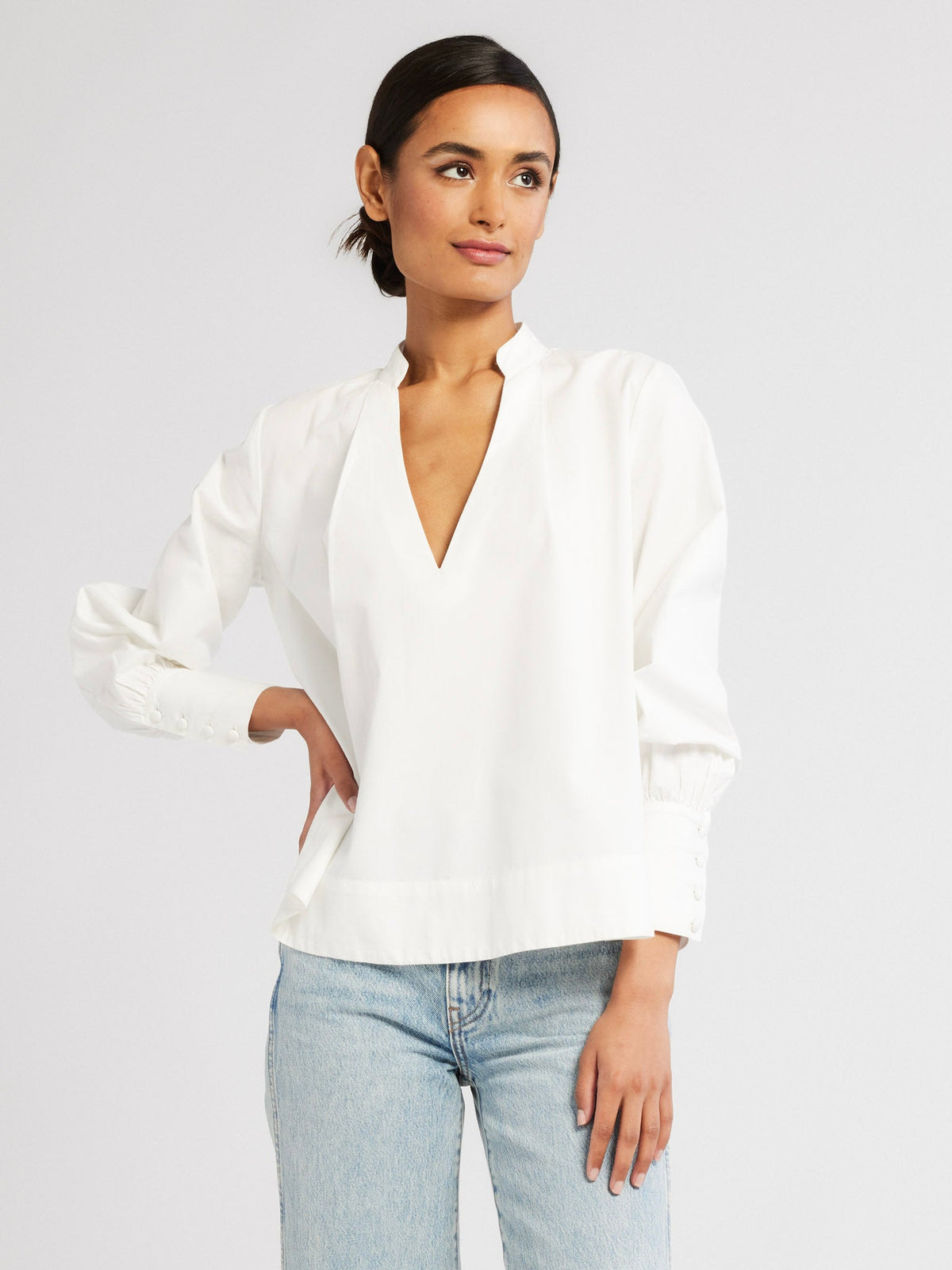 Freya Top in White – MILLE