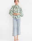 MILLE Clothing Gigi Top in Green Bouquet