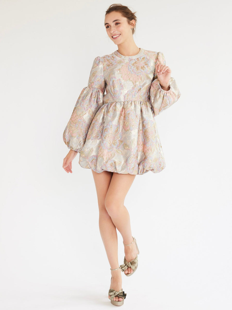 Giselle Dress in Pink Brocade – MILLE