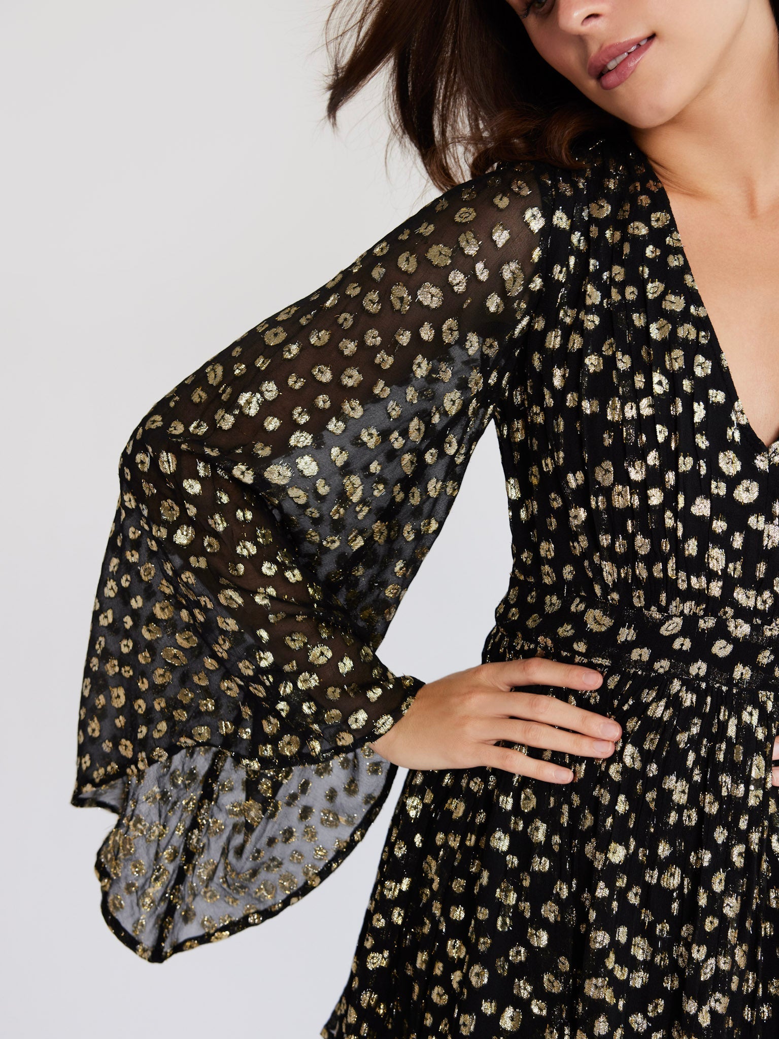 Goldie Dress in Gold Dust – MILLE