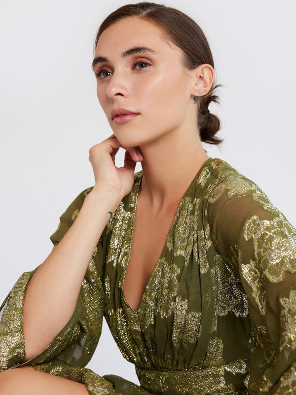 Goldie Dress in Gold Leaf — view 5
