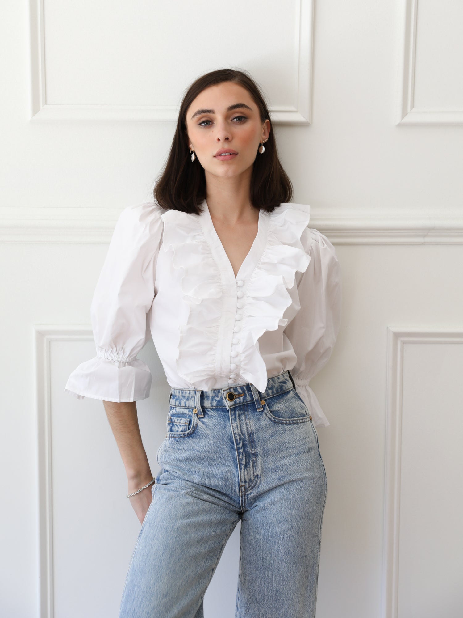 MILLE Clothing Hanna Top in White