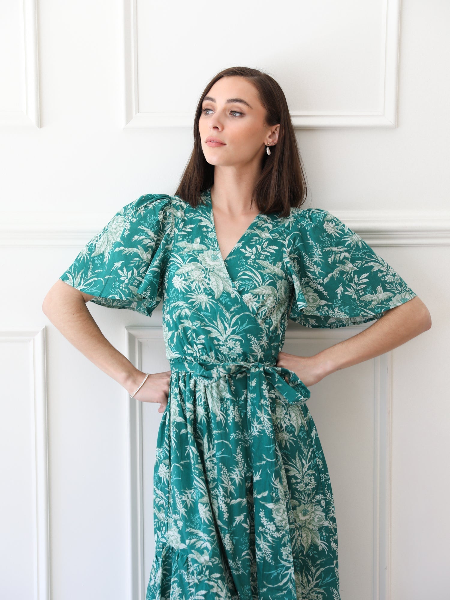 MILLE Clothing Helena Dress in Jade Paradise