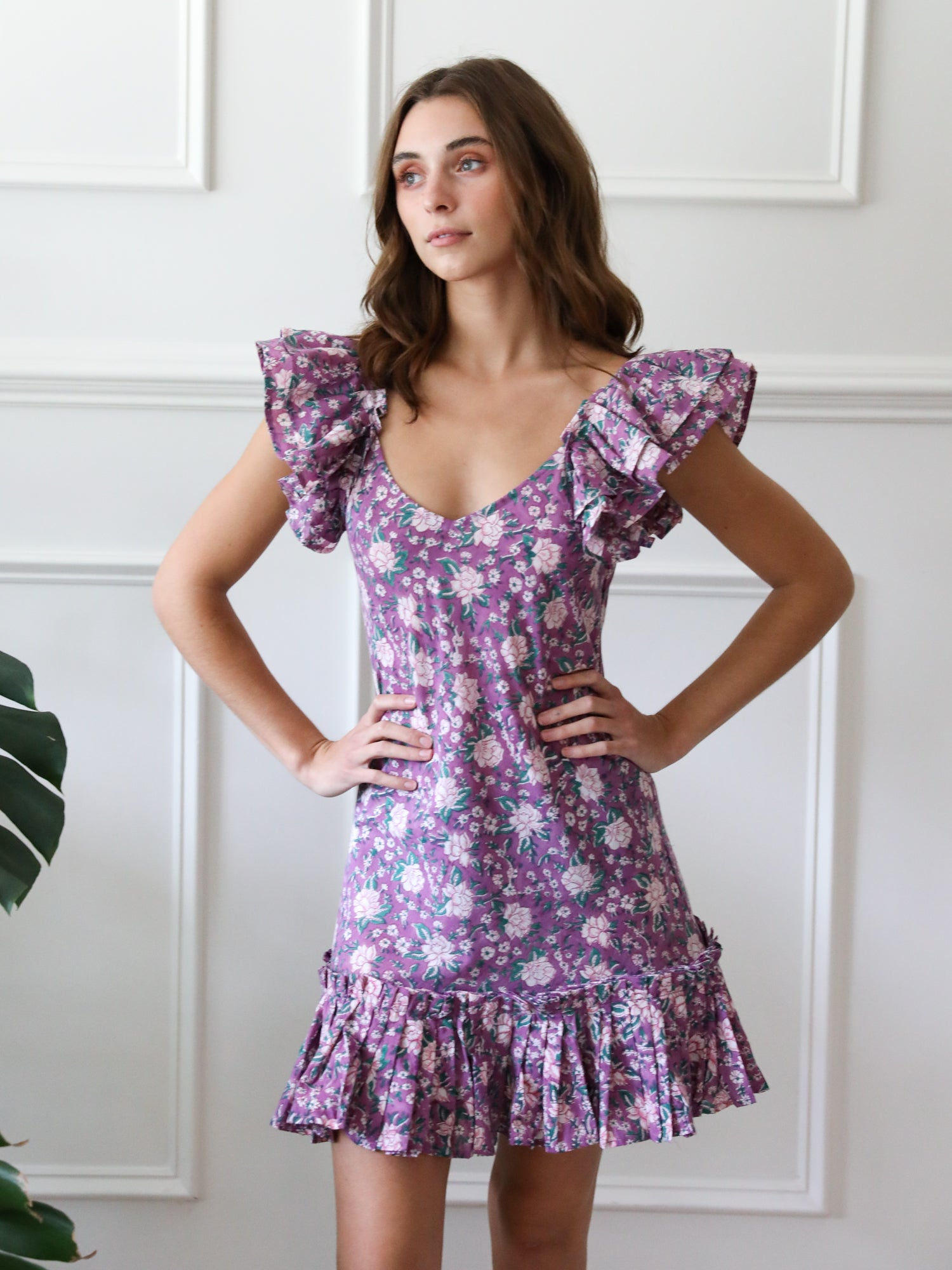 MILLE Clothing Ingrid Dress in Purple Rose