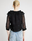 MILLE Clothing Isabella Top in Black Organza Eyelet