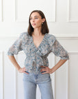 MILLE Clothing Isabella Top in Blue Mist
