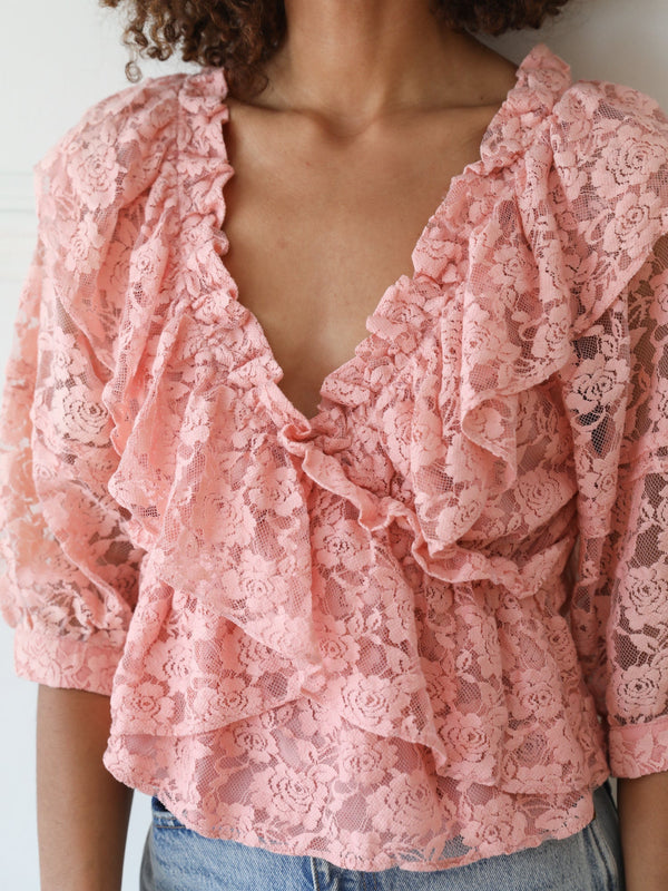 Isabella Top in Blush Lace — view 5