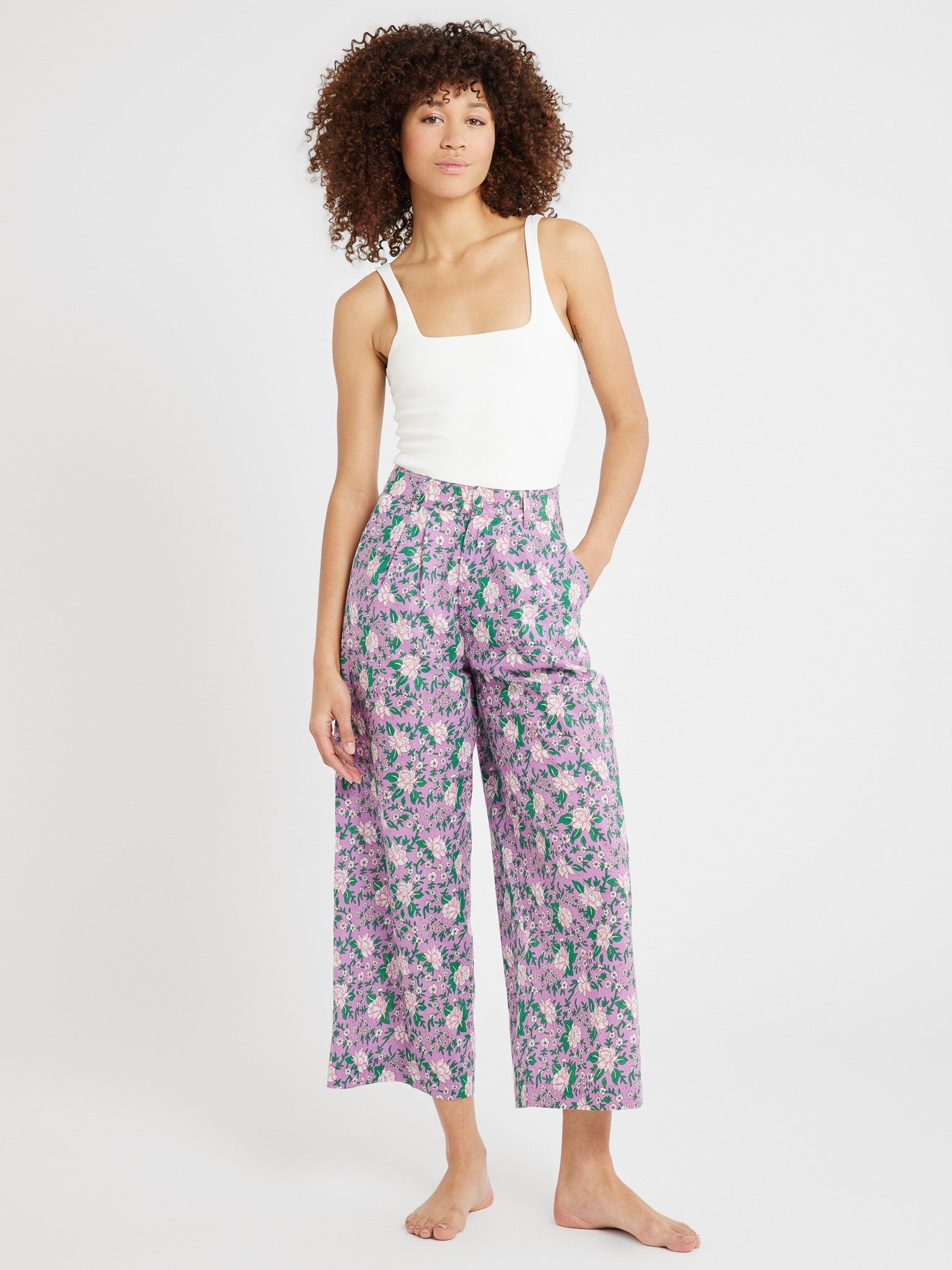 MILLE Clothing James Pant in Purple Rose