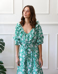 MILLE Clothing June Dress in Green Zinnia